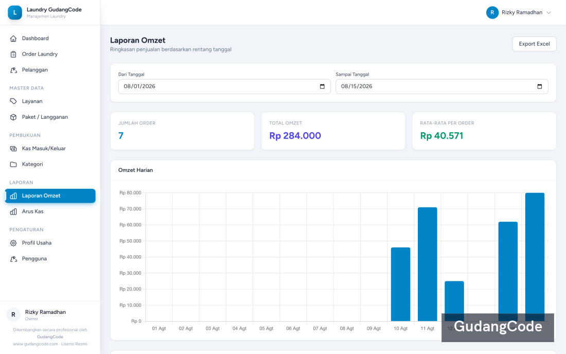 Laundry Management & POS Application