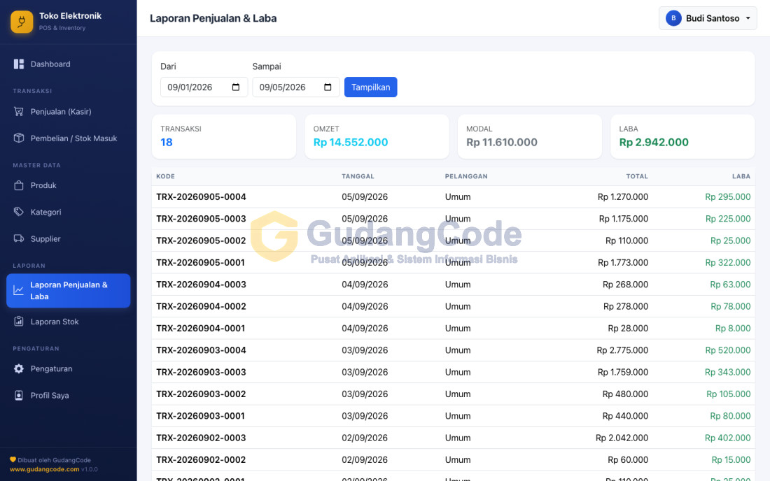 Electronics Store POS App