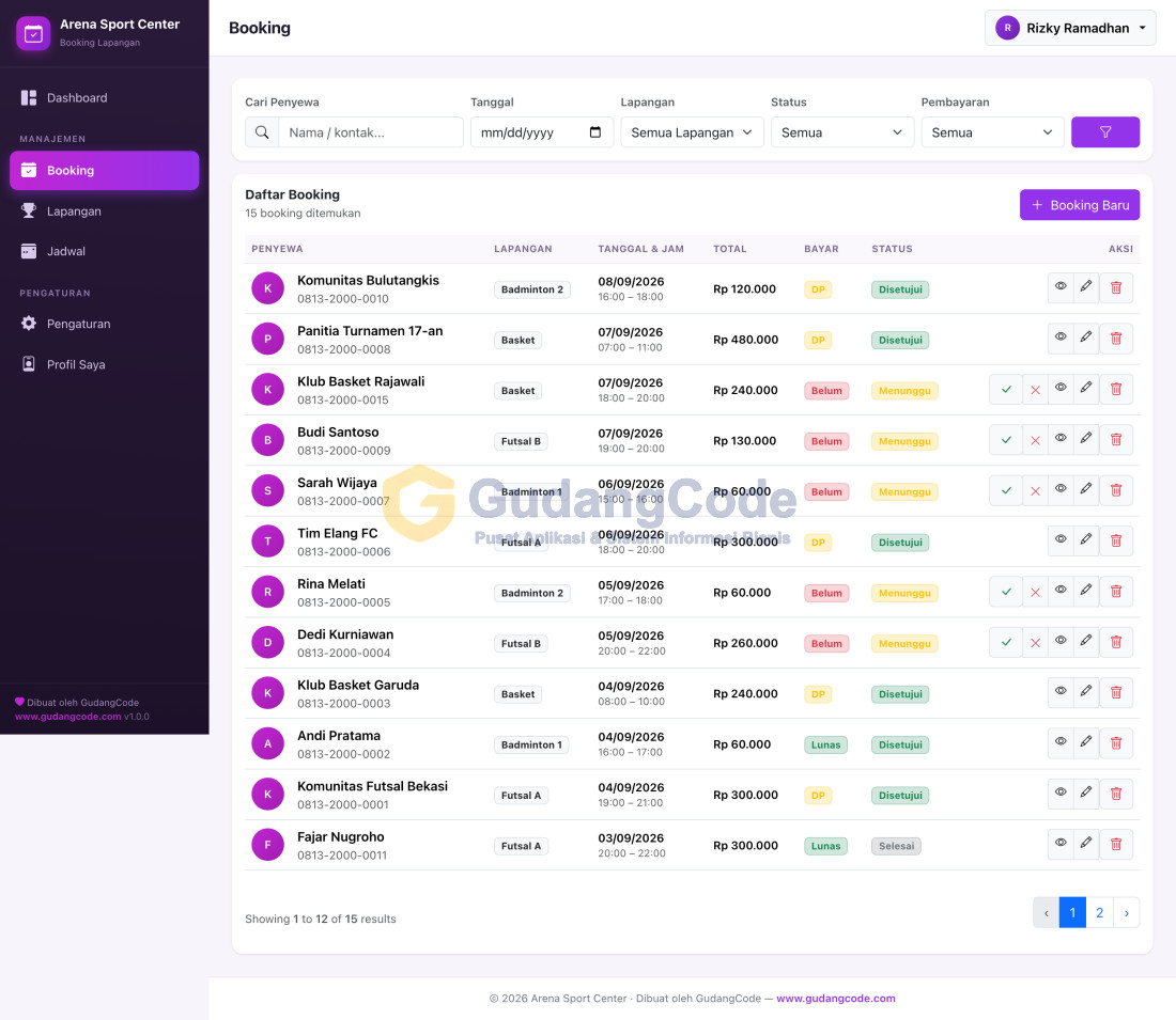 Sports Field Booking App