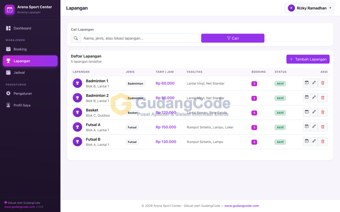 Sports Field Booking App