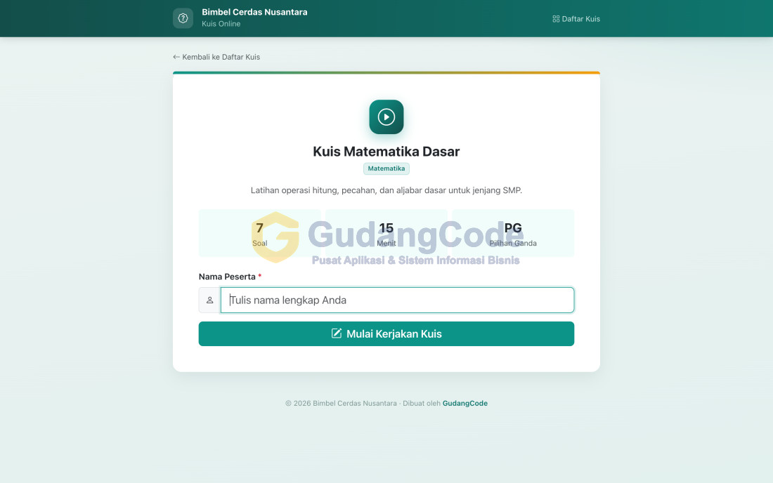Aplikasi Bank Soal & Kuis Online - Aplikasi Bank Soal & Kuis Online — Screenshot 2