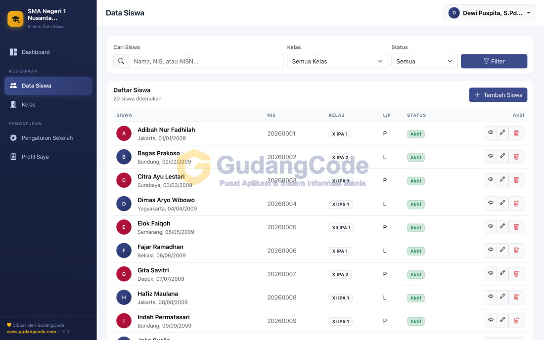 Student Data Management App