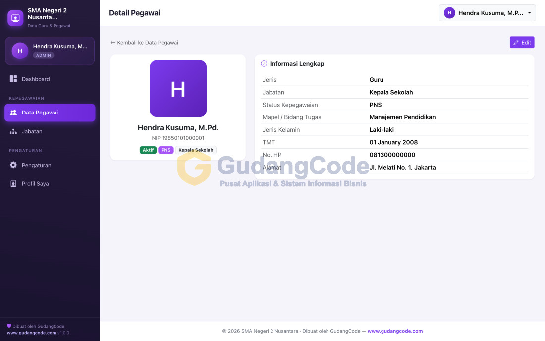 Teacher & Staff Data App