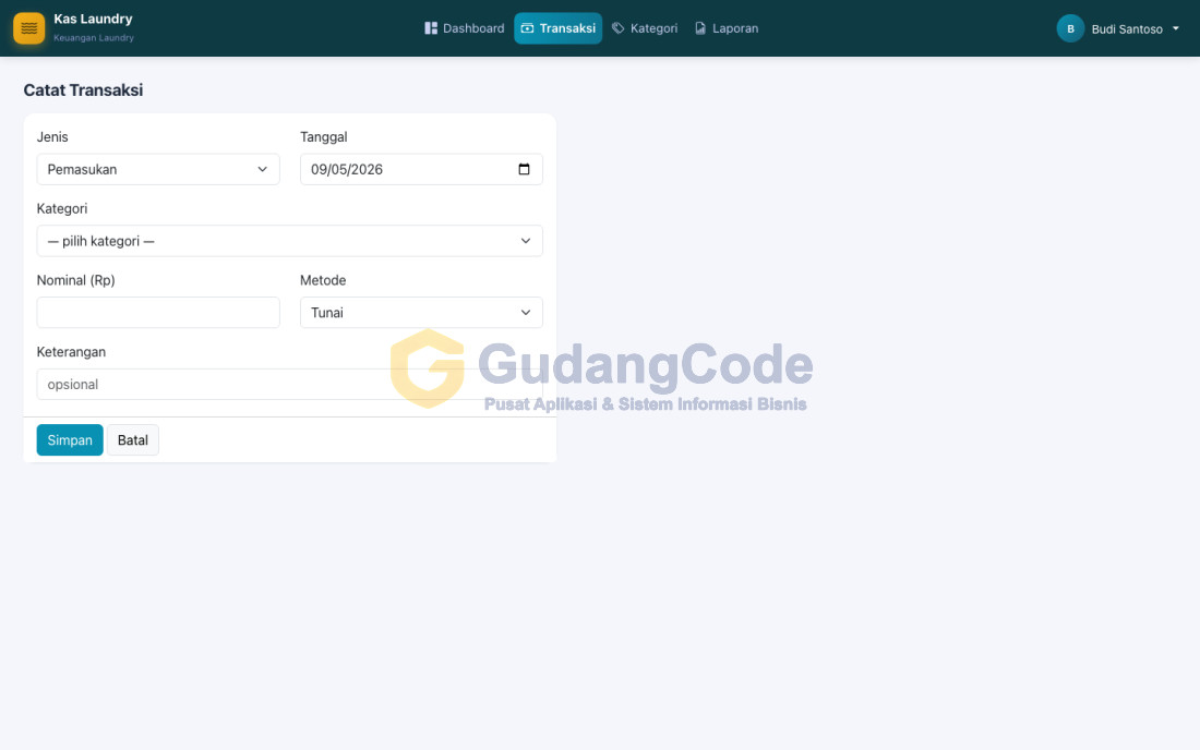 Aplikasi Keuangan Laundry - Aplikasi Keuangan Laundry — Screenshot 3