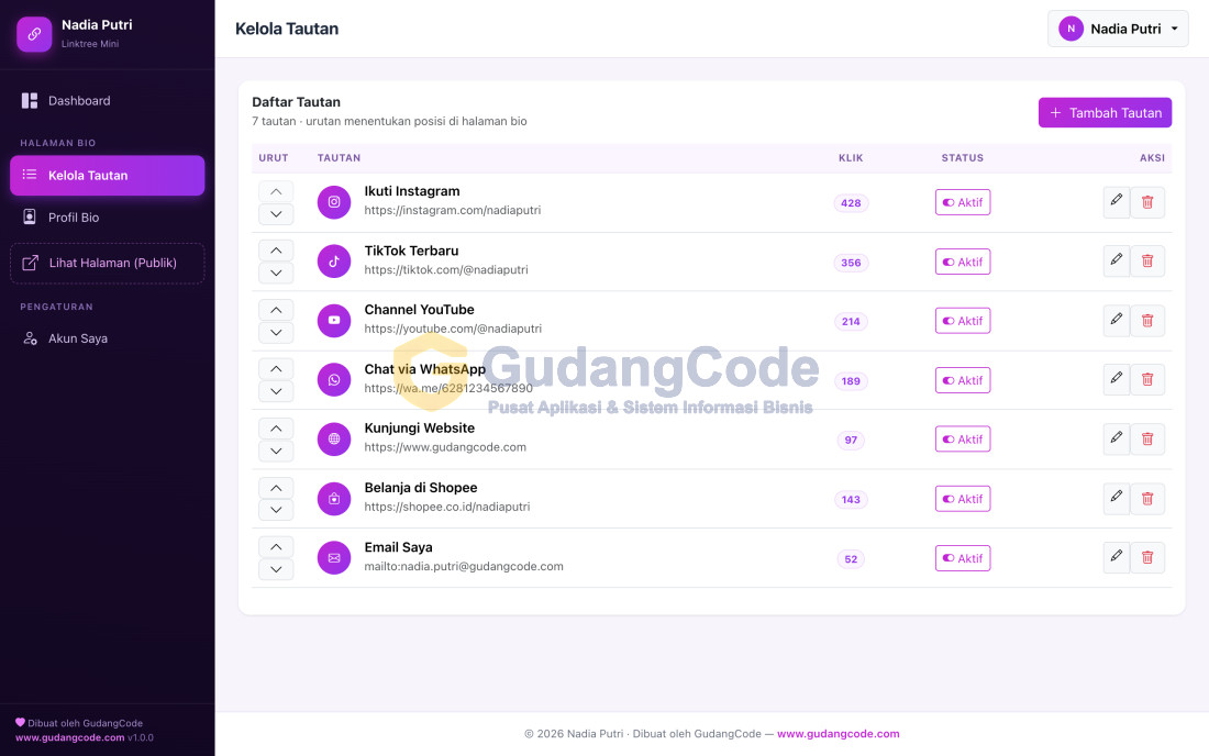 Aplikasi Linktree Mini - Aplikasi Linktree Mini — Screenshot 2