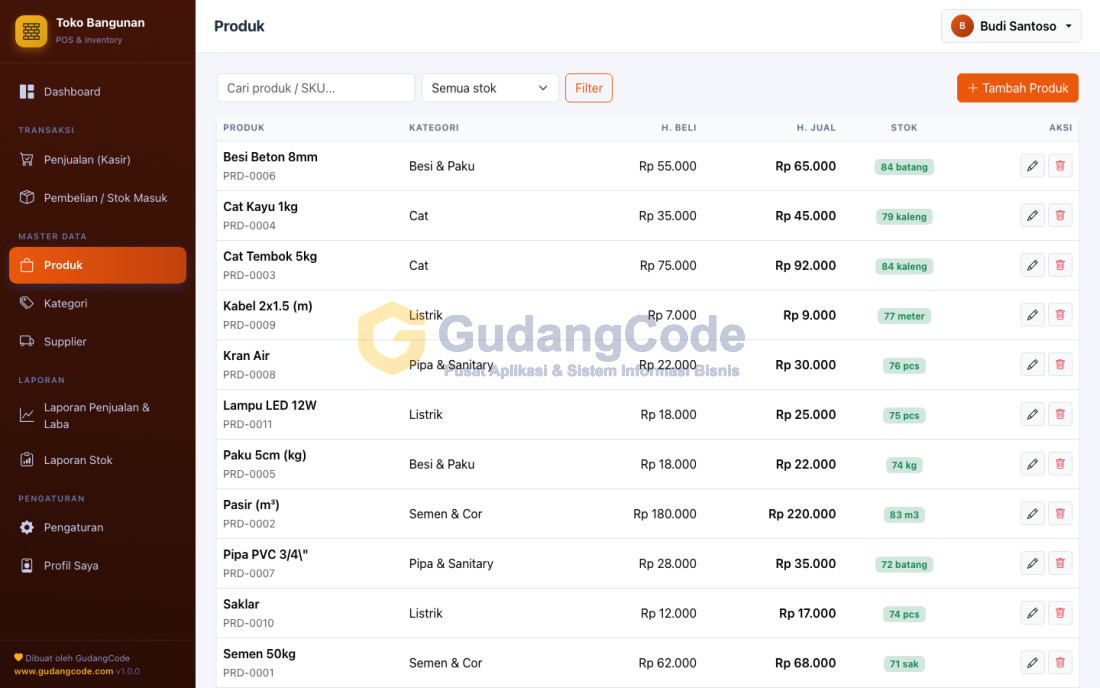 Aplikasi POS Toko Bangunan & Material - Aplikasi POS Toko Bangunan & Material — Screenshot 2