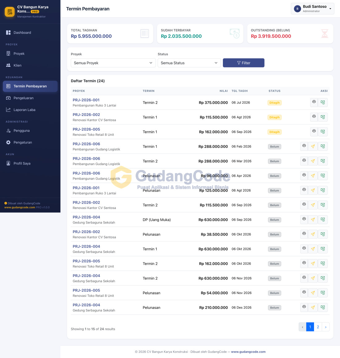 Contractor & Construction Management App