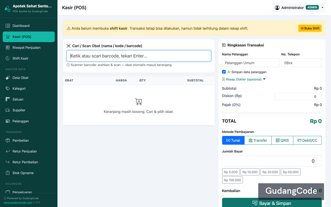 Laravel Pharmacy POS Application