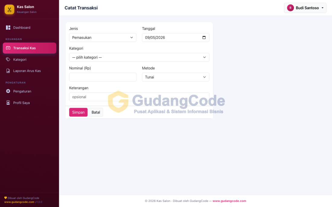 Salon & Barbershop Finance App