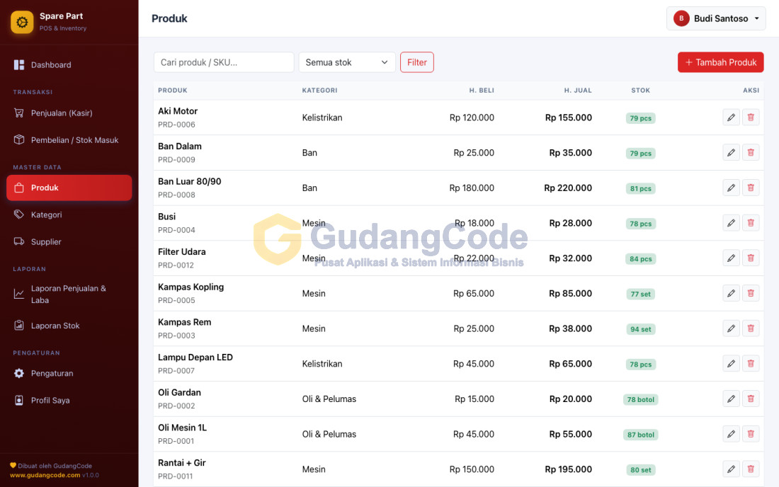 Aplikasi POS Toko Spare Part & Variasi Motor - Aplikasi POS Toko Spare Part & Variasi Motor — Screenshot 2