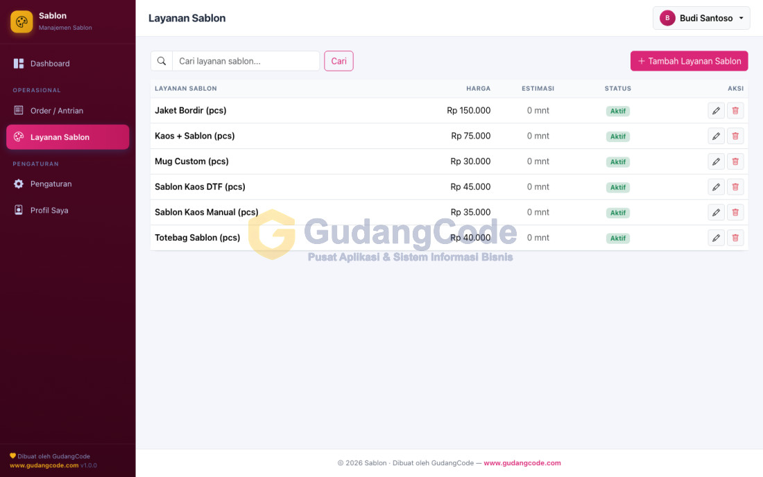 Screen Printing & Merch Order Management App
