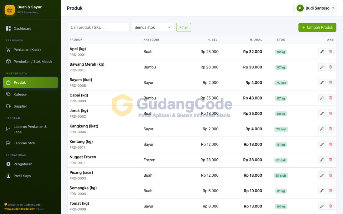 Aplikasi POS Toko Buah & Sayur Segar - Aplikasi POS Toko Buah & Sayur Segar — Screenshot 2