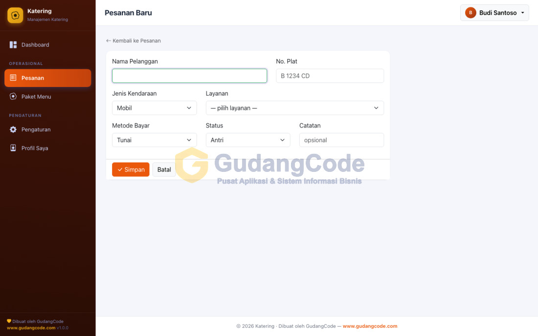 Catering Management App