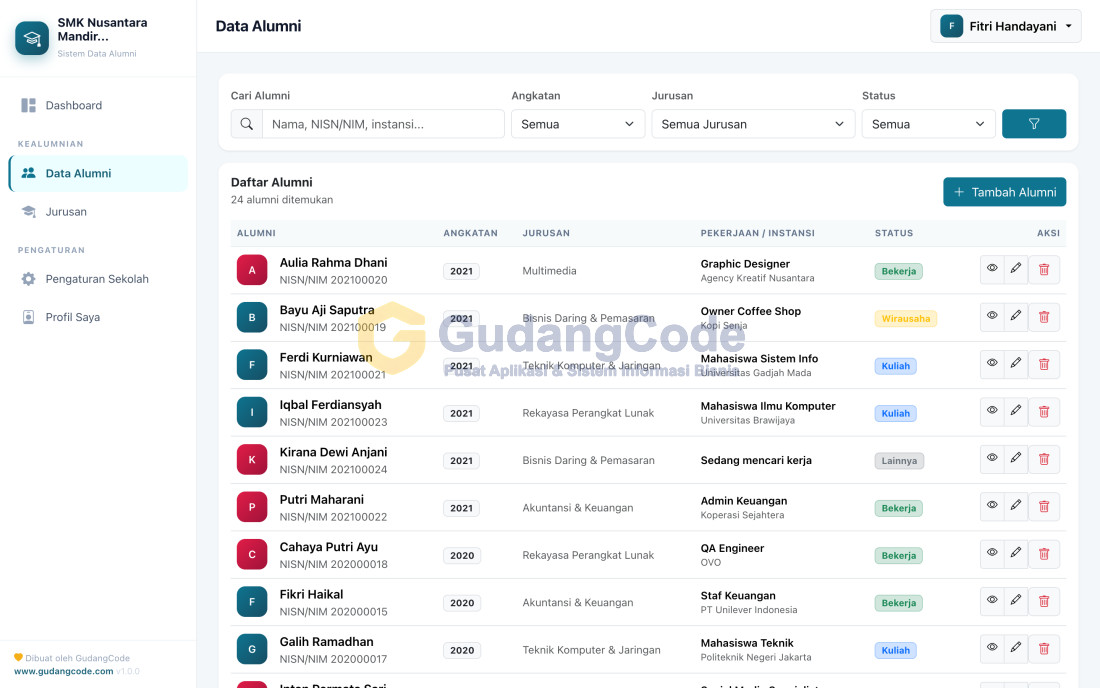 Alumni Data App