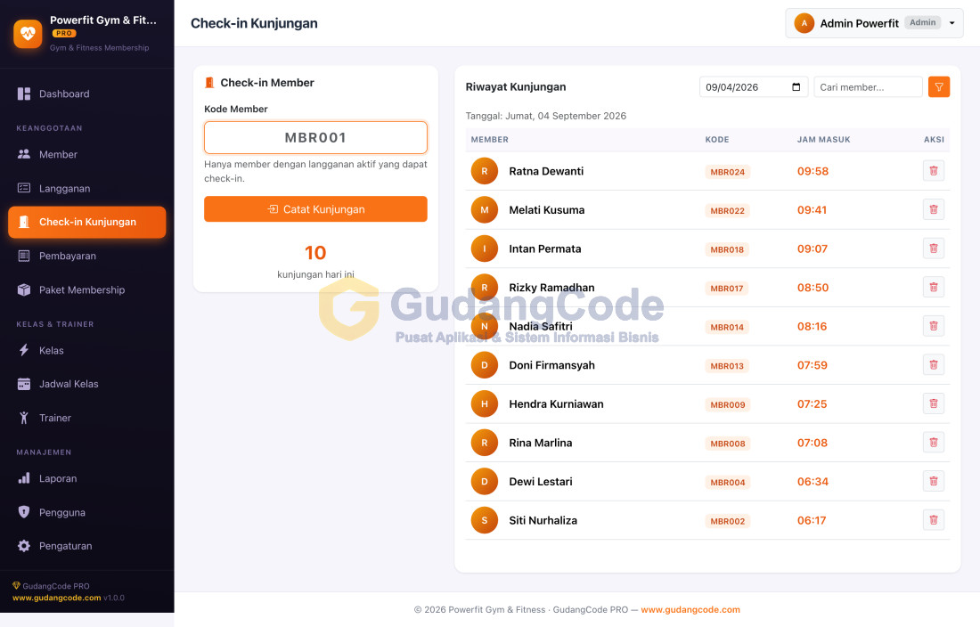 Gym & Fitness Membership App