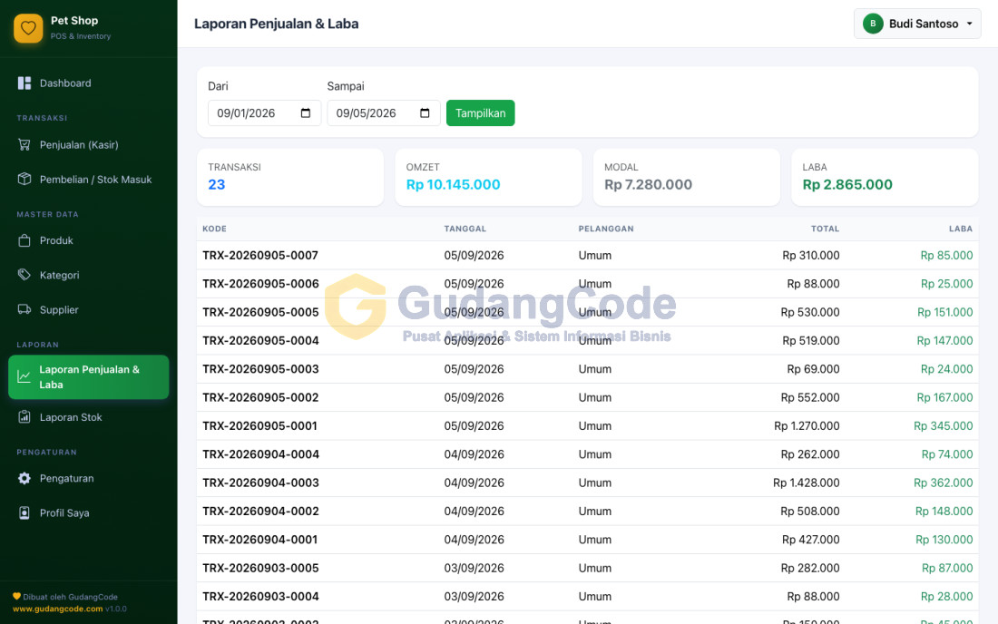 Aplikasi POS Pet Shop & Kebutuhan Hewan - Aplikasi POS Pet Shop & Kebutuhan Hewan — Screenshot 3