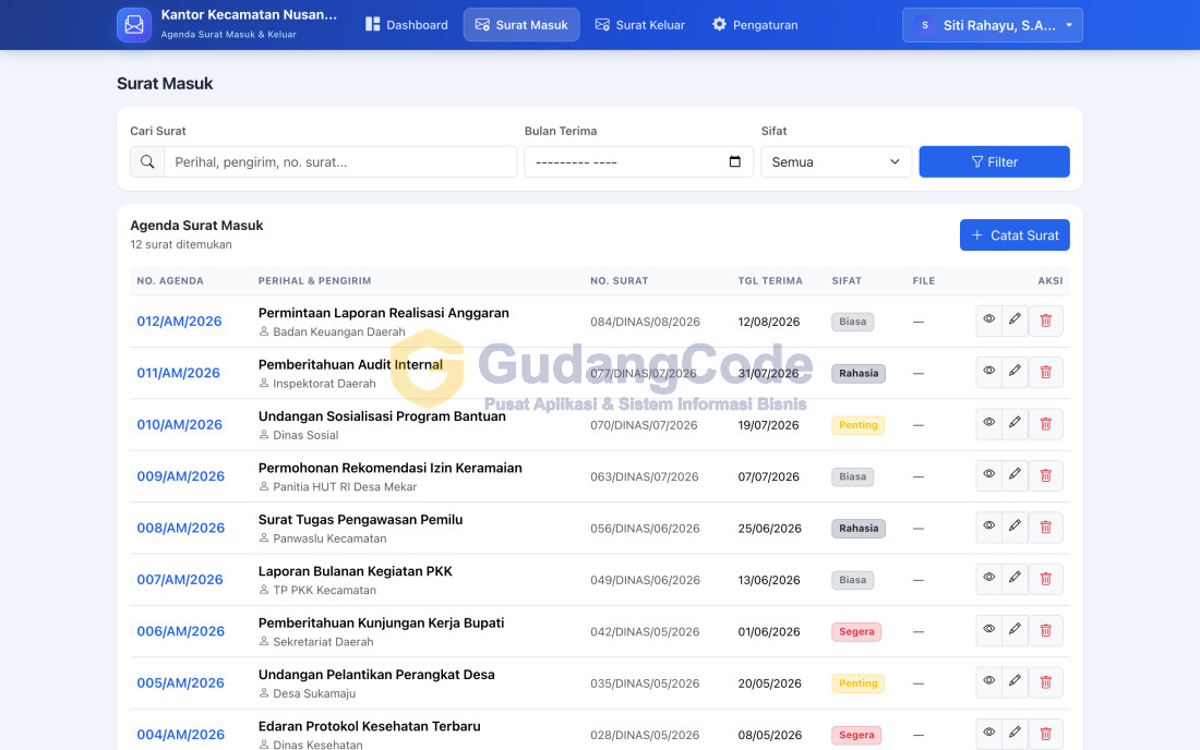 Aplikasi Agenda Surat - Aplikasi Agenda Surat — Screenshot 2