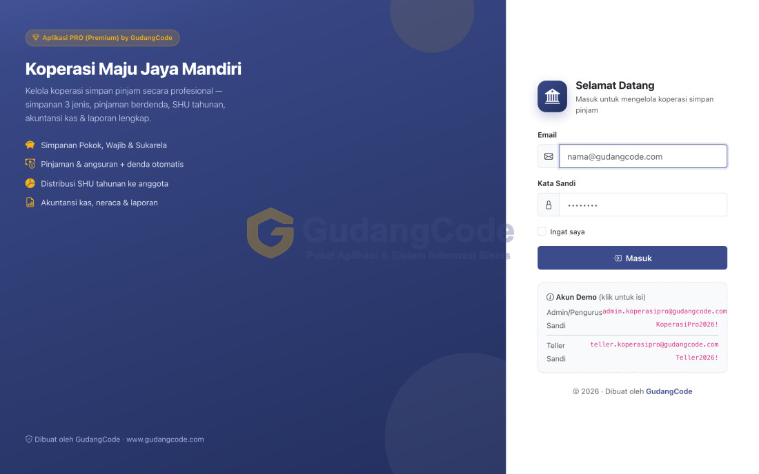 Cooperative (Savings & Loan) PRO App