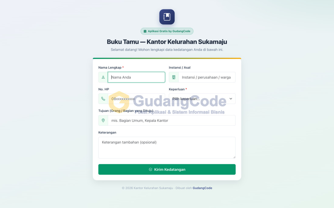 Aplikasi Buku Tamu Digital - Aplikasi Buku Tamu Digital — Screenshot 1