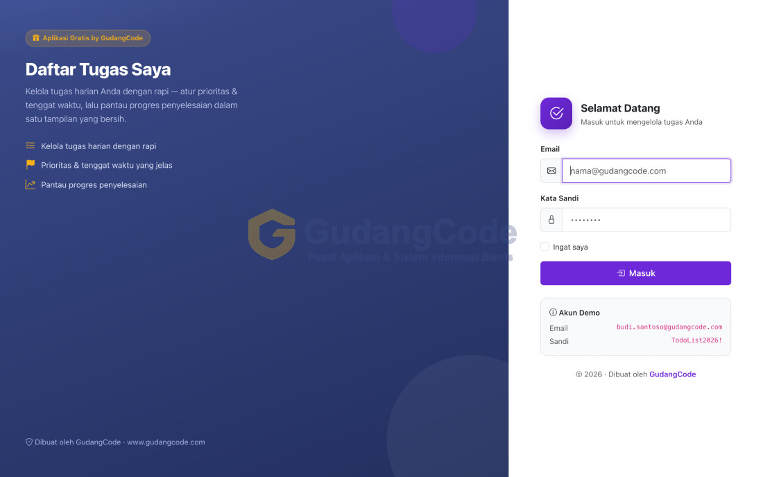 Aplikasi To-Do List - Aplikasi To-Do List — Screenshot 1