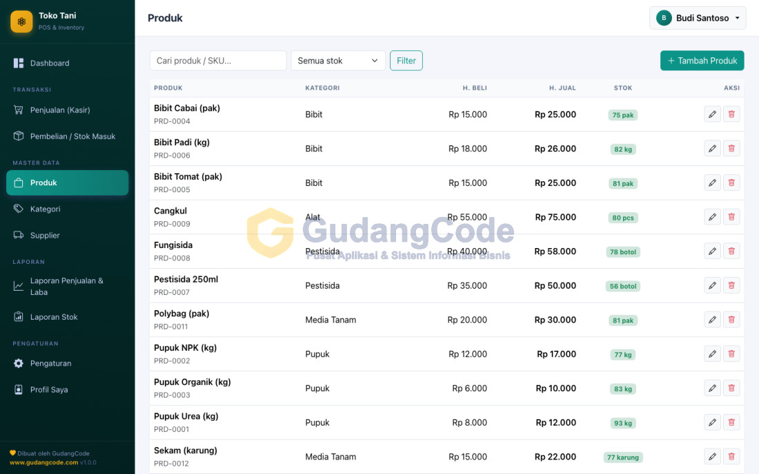 Aplikasi POS Toko Pertanian (Pupuk & Bibit) - Aplikasi POS Toko Pertanian (Pupuk & Bibit) — Screenshot 2