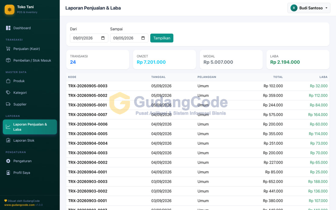 Aplikasi POS Toko Pertanian (Pupuk & Bibit) - Aplikasi POS Toko Pertanian (Pupuk & Bibit) — Screenshot 3
