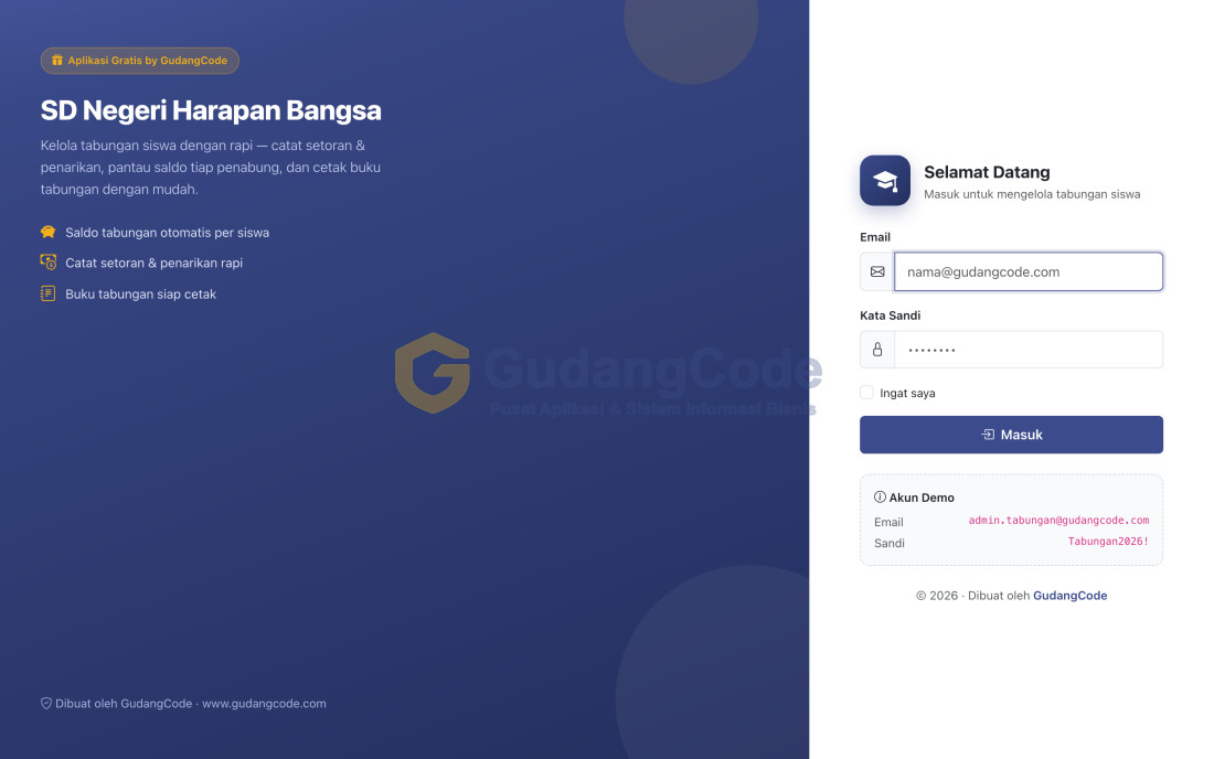 Aplikasi Tabungan Siswa - Aplikasi Tabungan Siswa — Screenshot 1