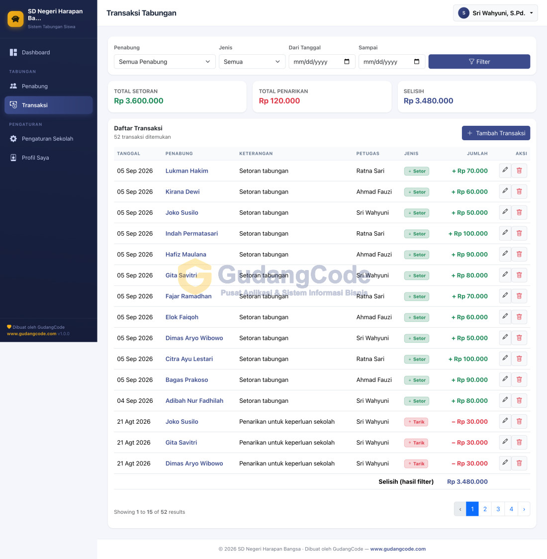 Aplikasi Tabungan Siswa - Aplikasi Tabungan Siswa — Screenshot 4